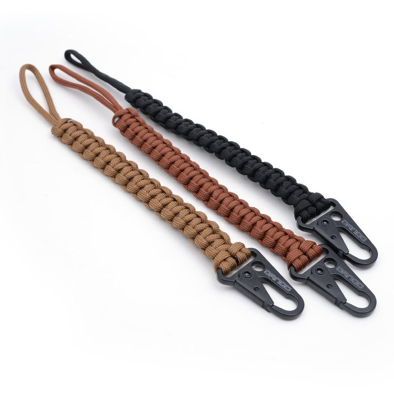 DANGO PRODUCTS Dango EDC Tether - Cobra Weave 550 Paracord - 6 Inch Woven, 10 Feet Unraveled (Brown) - Image 2