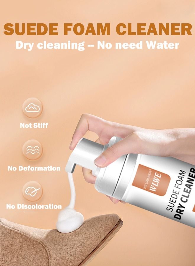 WILLIAM WEIR Multipurpose Suede Foam Cleaner Nubuck Bubble Cleaner Restores Color and Vibrancy to Shoes Boots Clothes Car Ceiling Handbags Sofa and Furniture  - Image 4