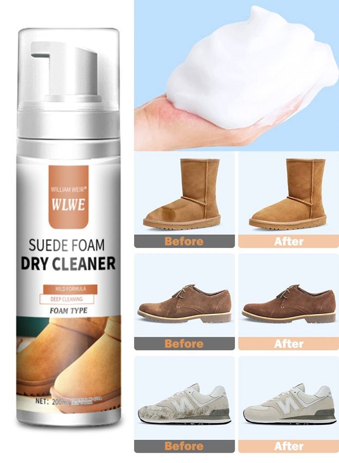 WILLIAM WEIR Multipurpose Suede Foam Cleaner Nubuck Bubble Cleaner Restores Color and Vibrancy to Shoes Boots Clothes Car Ceiling Handbags Sofa and Furniture  - Image 1