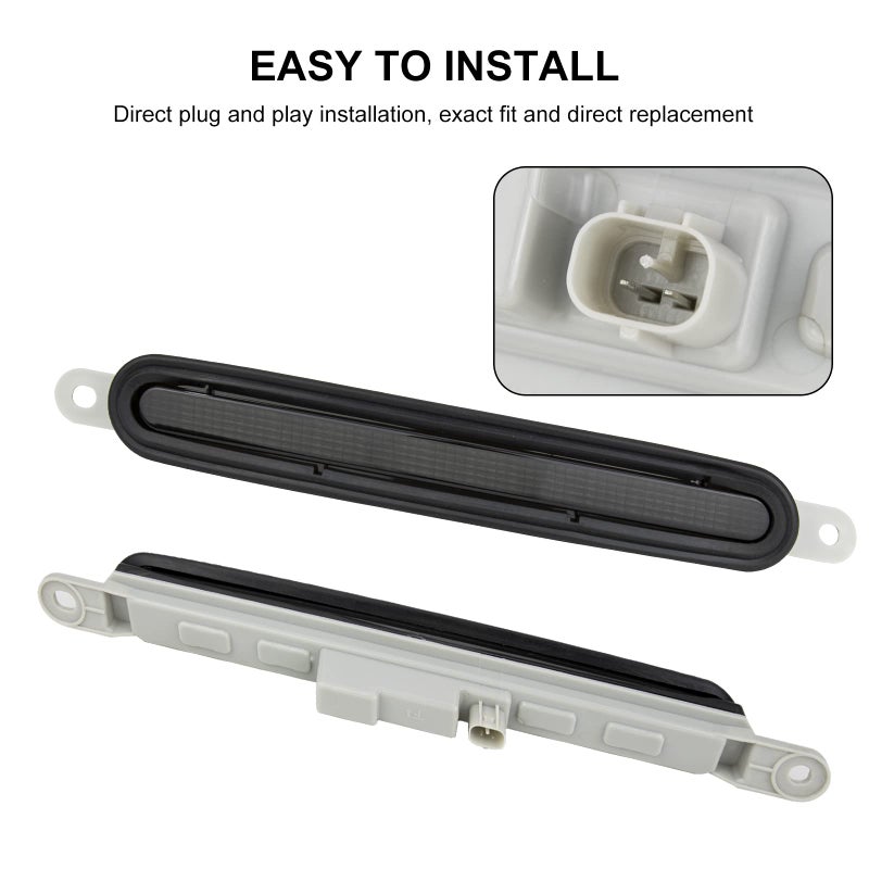 Voilamart 3rd Third Brake light for 2008-2016 Mitsubishi Lancer LED Tail Light High Mount Bumper Lamp Lancer Evolution EX 8334A08 (Smoke Lens Red Light) - Image 5