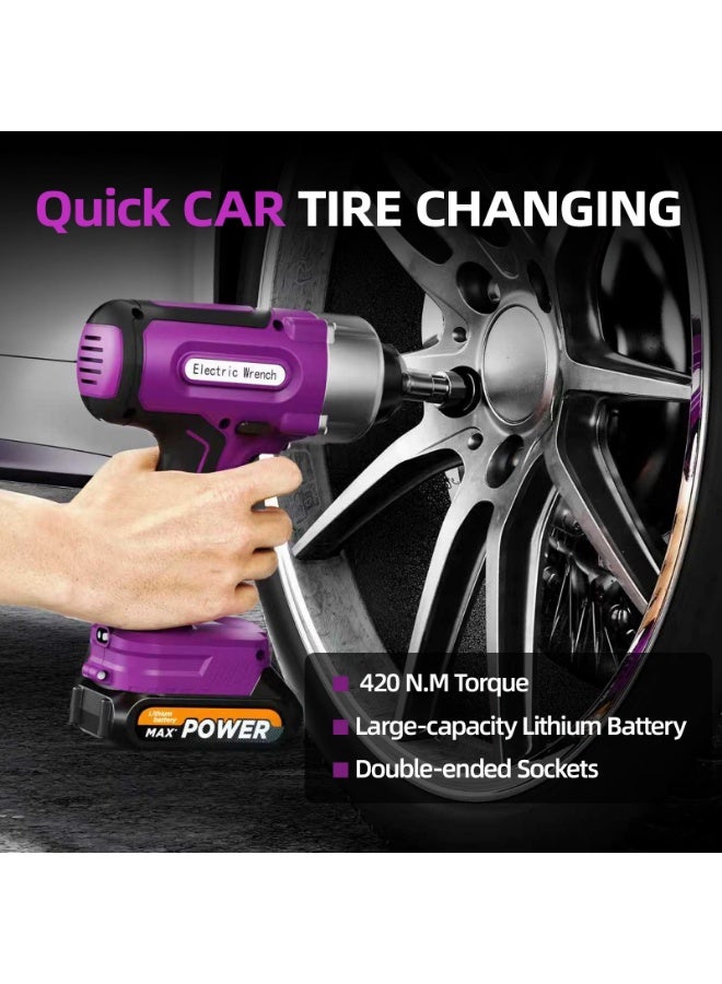 Gasin 12V Electric Hydraulic Car Jack 5 Ton + 420N·m Impact Wrench Kit, Lifting Range 155-450mm, 220W, Portable Carry Case - Image 4