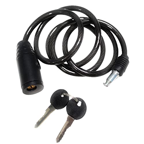 PANCIKAA Stainless Steel Manual Cable Lock for Helmet, Bike, Bicycle & Luggage | Multipurpose Heavy Duty Anti-Theft 6mm Chain with Advance Security 2 Keys | Best for Two Wheeler - Black - Image 2