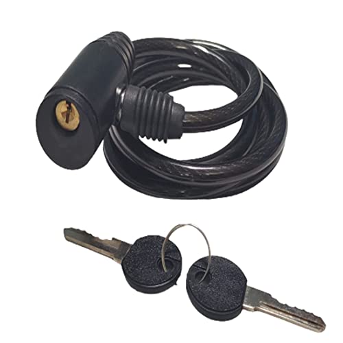 PANCIKAA Stainless Steel Manual Cable Lock for Helmet, Bike, Bicycle & Luggage | Multipurpose Heavy Duty Anti-Theft 6mm Chain with Advance Security 2 Keys | Best for Two Wheeler - Black - Image 5