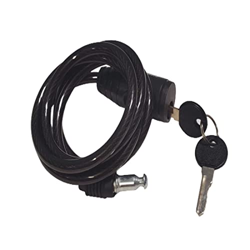 PANCIKAA Stainless Steel Manual Cable Lock for Helmet, Bike, Bicycle & Luggage | Multipurpose Heavy Duty Anti-Theft 6mm Chain with Advance Security 2 Keys | Best for Two Wheeler - Black - Image 3