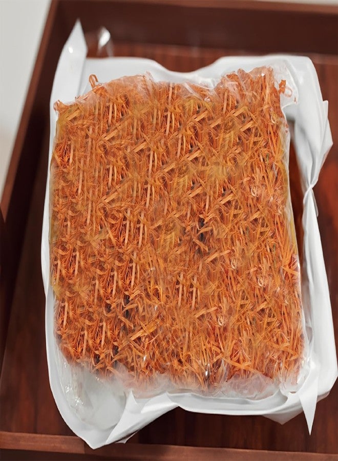 BITONA عشب ورقي من بيتونا®، 100 غرام، مناسب للأعمال اليدوية وتغليف الهدايا، وتغليف هدايا الزفاف، وتزيين عيد الميلاد. (100 غرام) (برتقالي) - Image 2