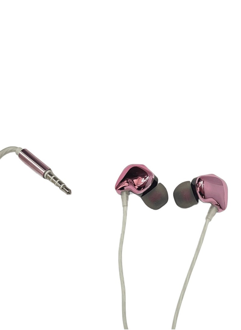 Generic Ear'sir A-023 In-Ear Wired Earphones with Hi-Fi Sound and Kevlar Cable 1.2 MPINK  - Image 1