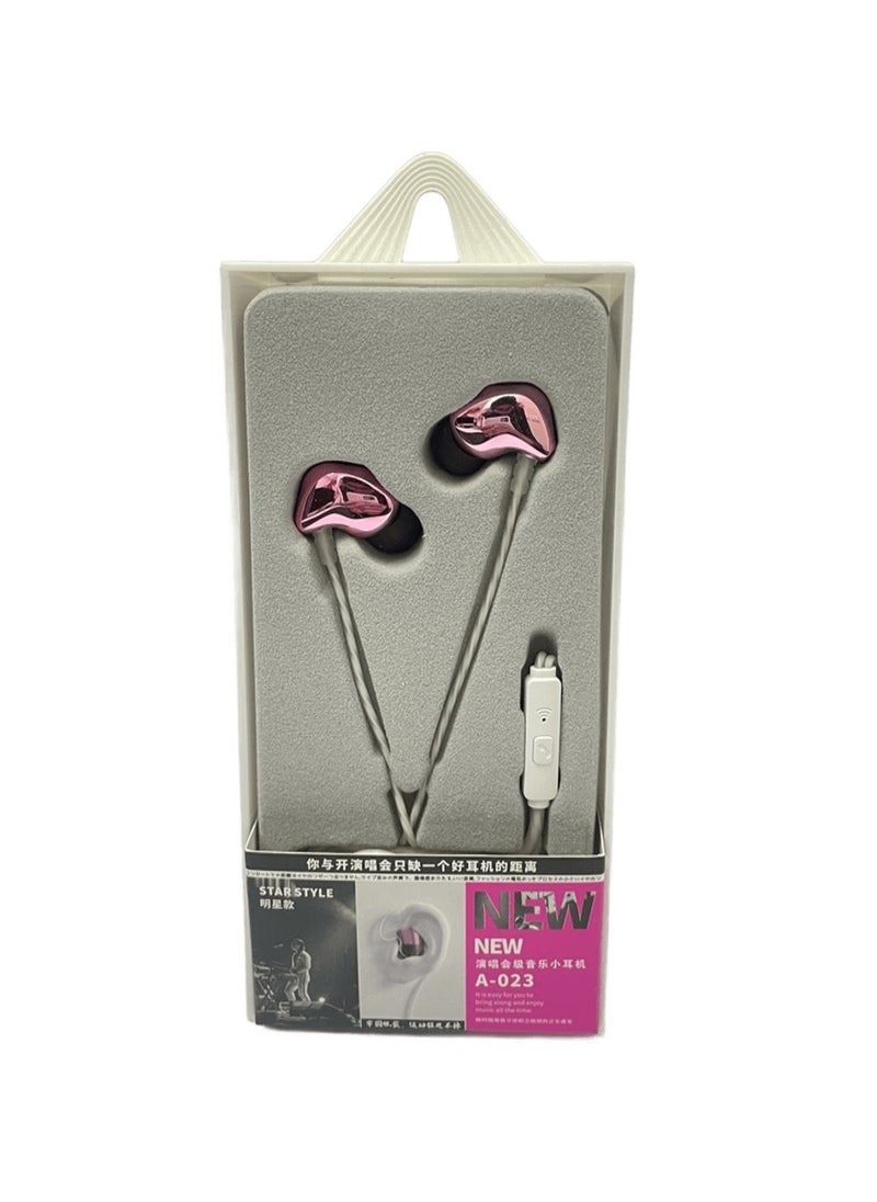 Generic Ear'sir A-023 In-Ear Wired Earphones with Hi-Fi Sound and Kevlar Cable 1.2 MPINK  - Image 3