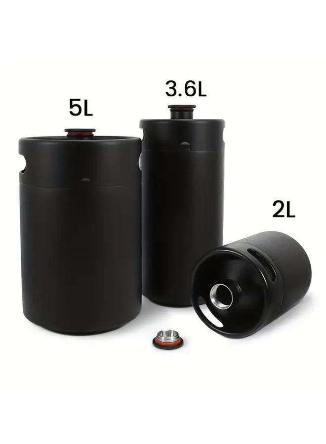 5L Stainless Steel Mini Keg Growler Leak Proof Scratch Resistant Homebrew Draft Beer Storage - Image 1