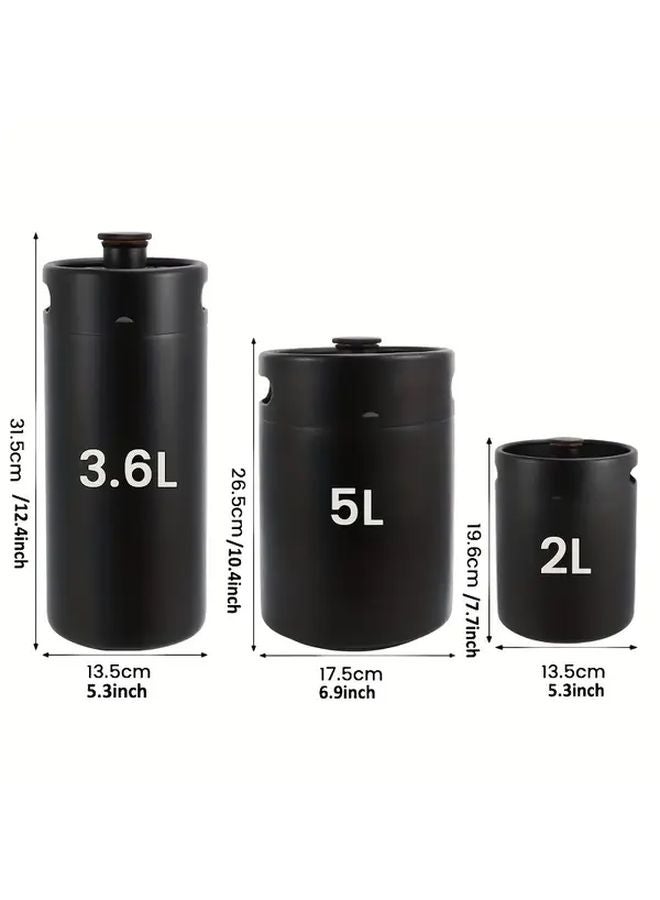 5L Stainless Steel Mini Keg Growler Leak Proof Scratch Resistant Homebrew Draft Beer Storage - Image 3