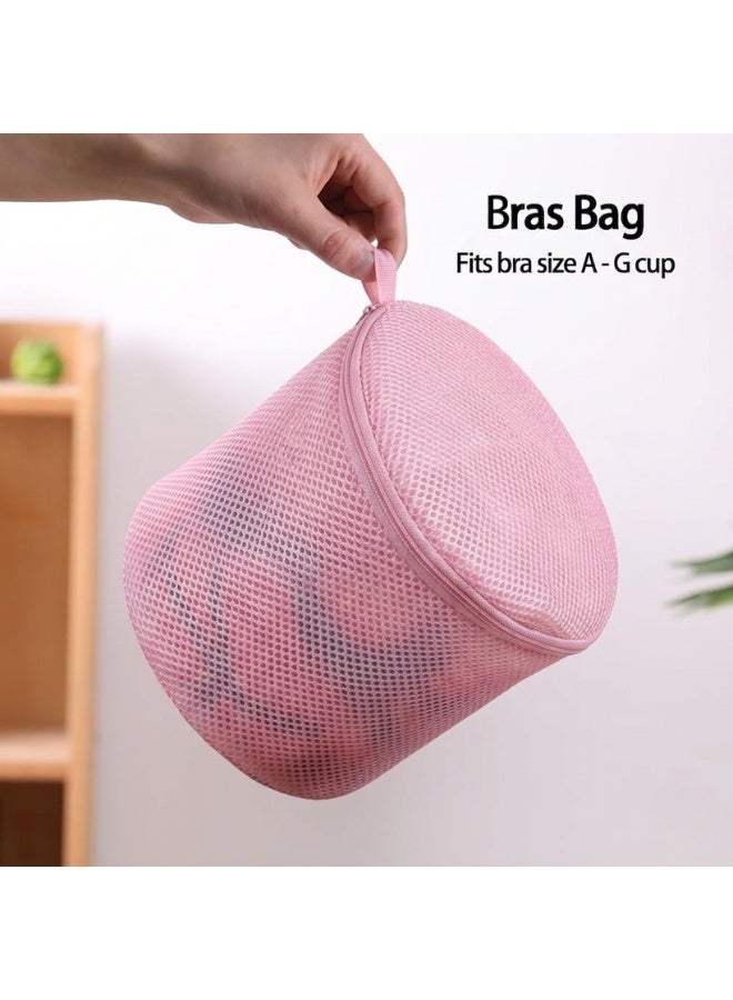 Cylindrical Bra Laundry Bag Fine Mesh with Zipper Lock – Reusable Wash Bag for Delicates, Underwear, Socks & Lingerie Protection in Washer & Dryer, Durable Mesh Laundry Net for Travel Storage & Fabric Care - Image 4