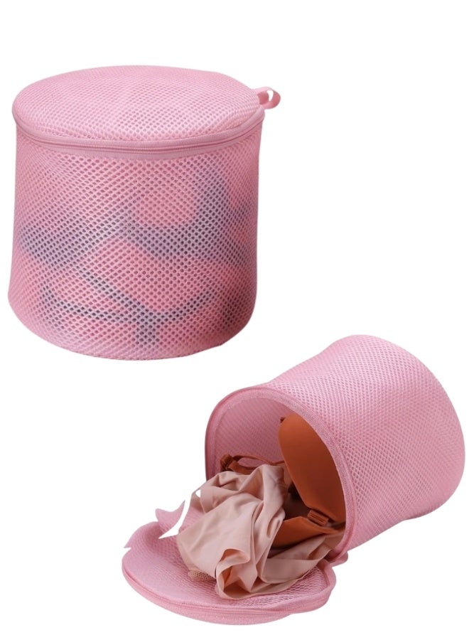 Cylindrical Bra Laundry Bag Fine Mesh with Zipper Lock – Reusable Wash Bag for Delicates, Underwear, Socks & Lingerie Protection in Washer & Dryer, Durable Mesh Laundry Net for Travel Storage & Fabric Care - Image 1