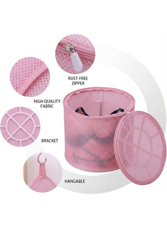Cylindrical Bra Laundry Bag Fine Mesh with Zipper Lock – Reusable Wash Bag for Delicates, Underwear, Socks & Lingerie Protection in Washer & Dryer, Durable Mesh Laundry Net for Travel Storage & Fabric Care - Image 3