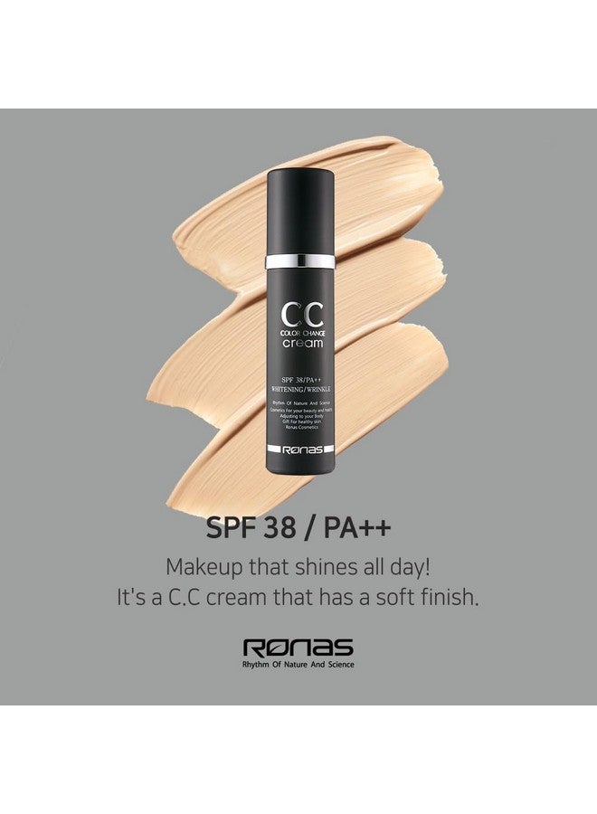 Ronas Cc Color Change Cream Spf38 Pa+++. Wrinkle Uv Protection Korean Aesthetic Cosmetics 1.76 Fl Oz - Image 4
