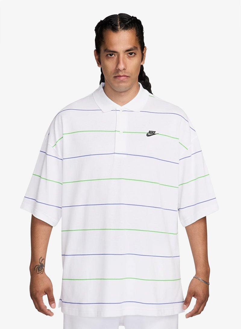 Nike Club Oversized Stripe Polo - Image 1