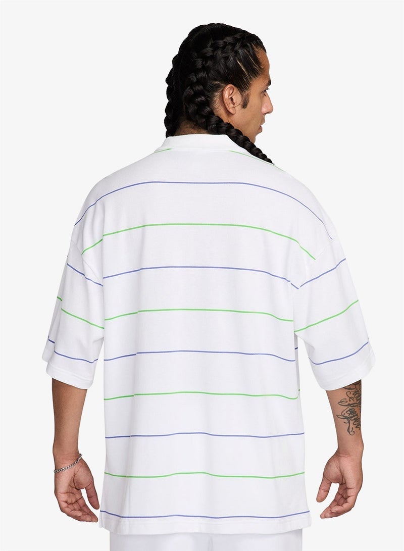 Nike Club Oversized Stripe Polo - Image 2