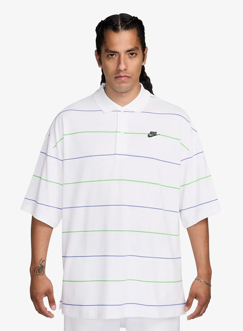 Nike Club Oversized Stripe Polo