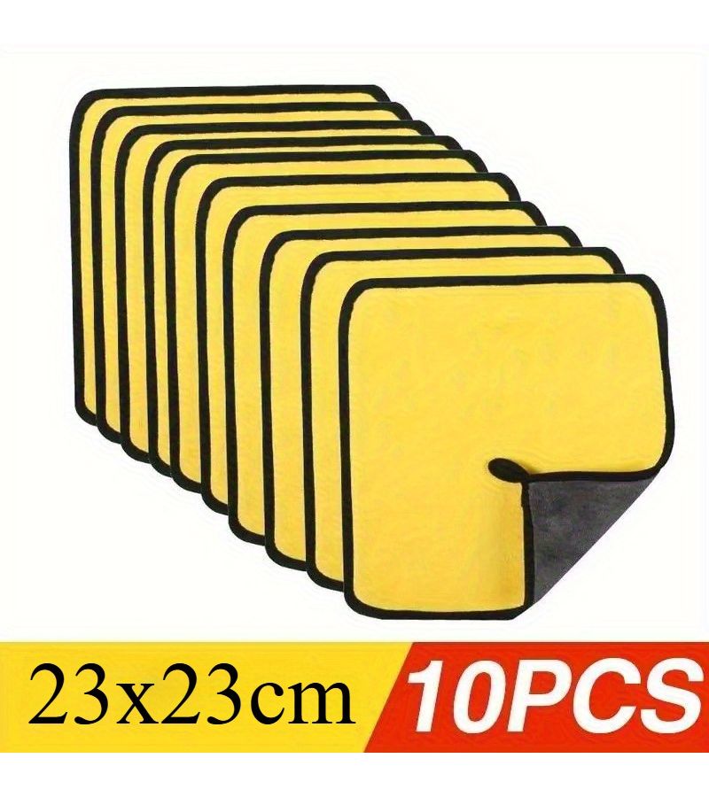 10 Pcs Microfiber Car Wipes Absorbent Drying Towel For Car Wash Beauty - Image 4