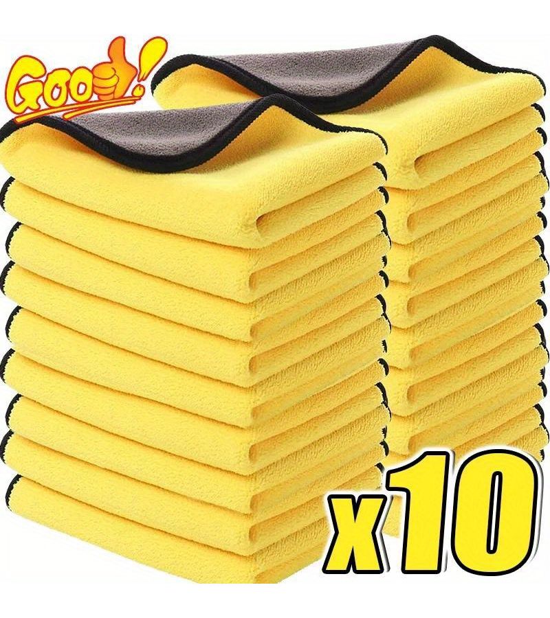 10 Pcs Microfiber Car Wipes Absorbent Drying Towel For Car Wash Beauty - Image 1