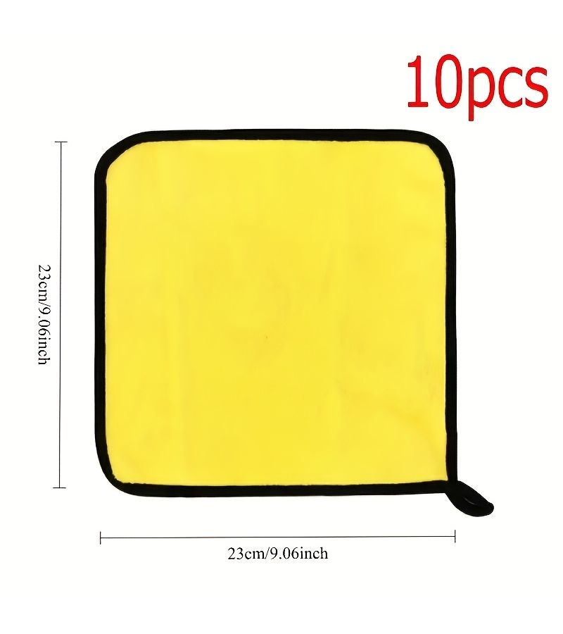 10 Pcs Microfiber Car Wipes Absorbent Drying Towel For Car Wash Beauty - Image 5