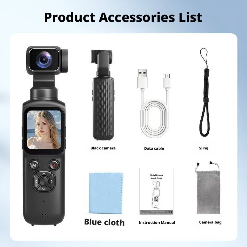 4K AI Face Tracking Handheld Gimbal Camera with Stabilization, Pocket Vlog Camcorder for Travel and Sports - Image 1