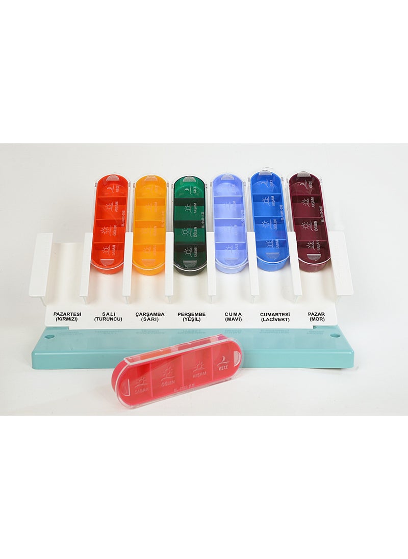 İlmuka Ilmuka Weekly Medicine Use Set, Medicine Storage Container, Medicine Storage Box  - Image 1