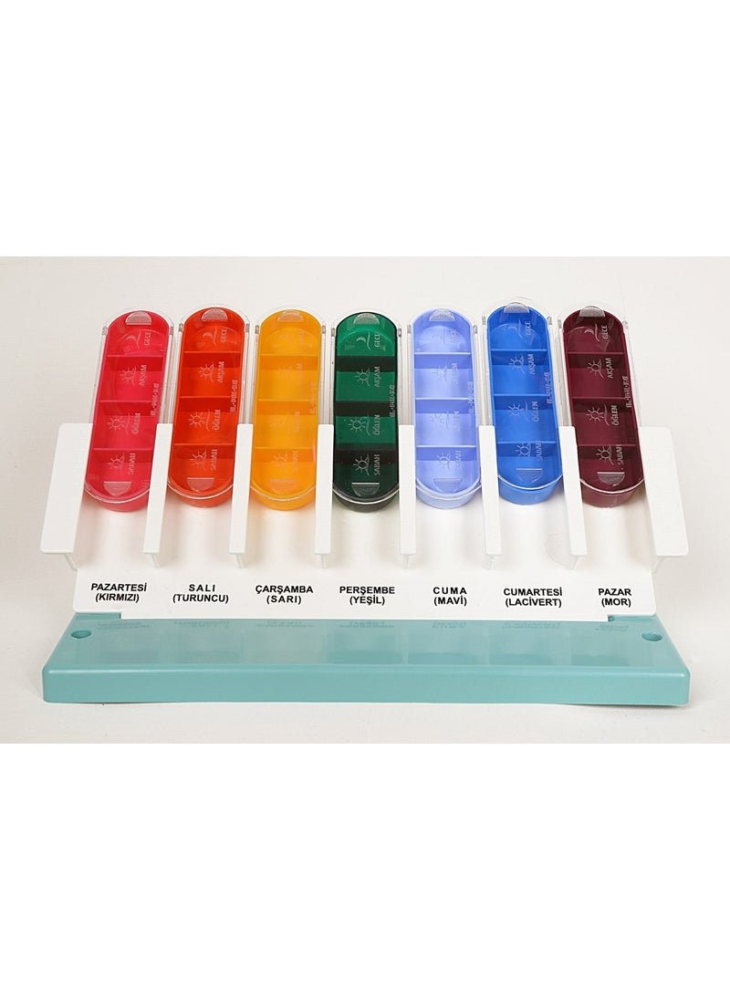 İlmuka Ilmuka Weekly Medicine Use Set, Medicine Storage Container, Medicine Storage Box  - Image 4
