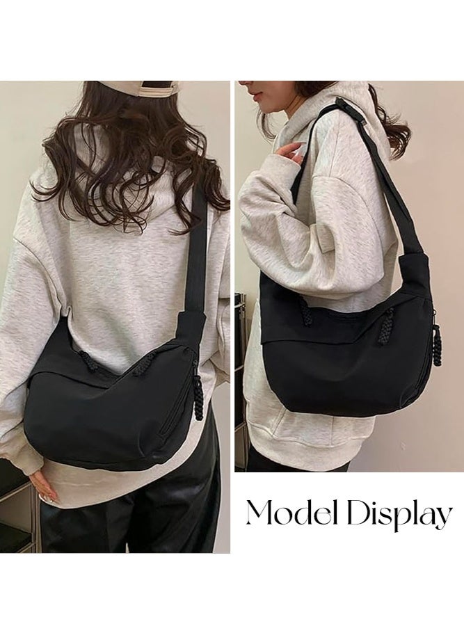 SHABILI Unisex Versatile Large-capacity Crossbody Bag, Boys' and Girls' Nylon Material Messenger Bag Shoulder Bag Satchel Bag Sling Bag, Daily Commuting Carry Bag Side Bag for Student，Teenagers, Men，Women - Image 2