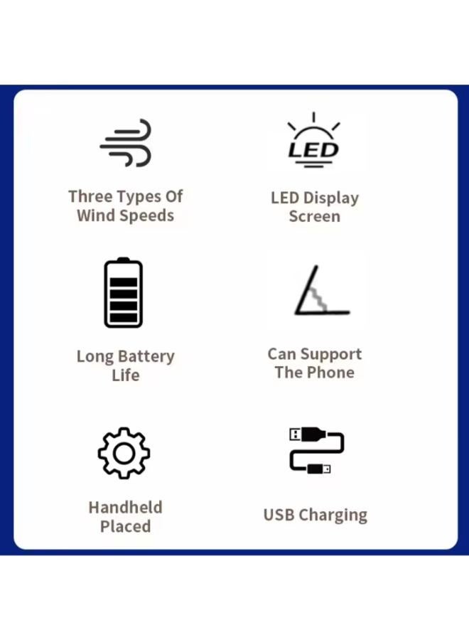 No brands USB Rechargeable Portable Mini Personal Fan Suitable for Outdoor Activities - Image 3