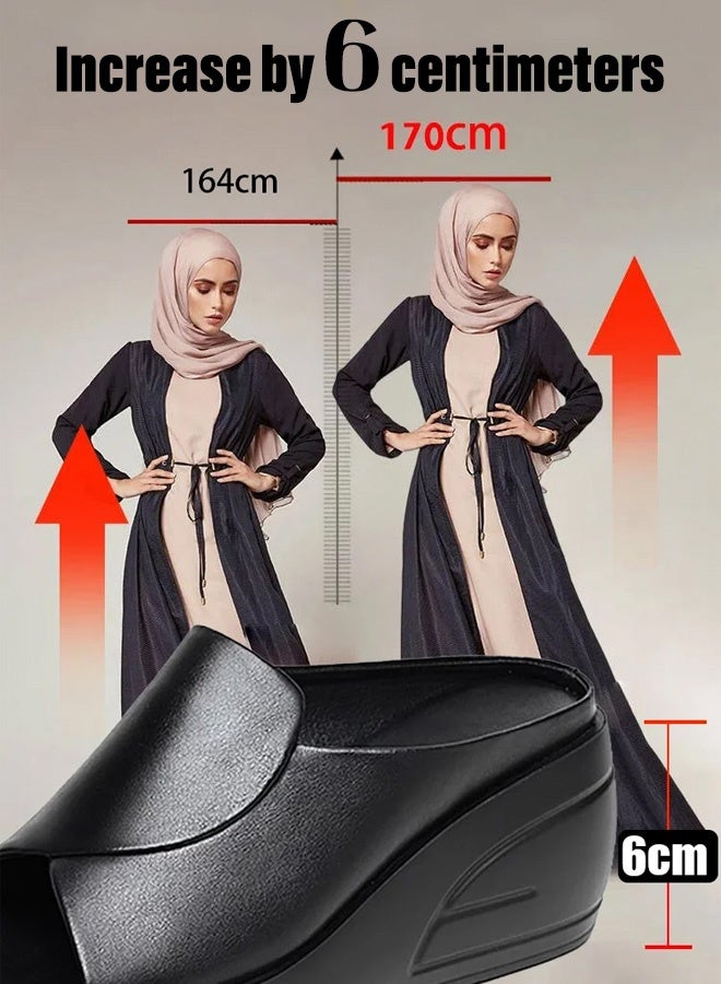 Chunky wedge women's sandals, women's sandals that make legs look longer and taller, comfortable high heels that don't tire your feet, suitable for all women, showcasing feminine charm - Image 2