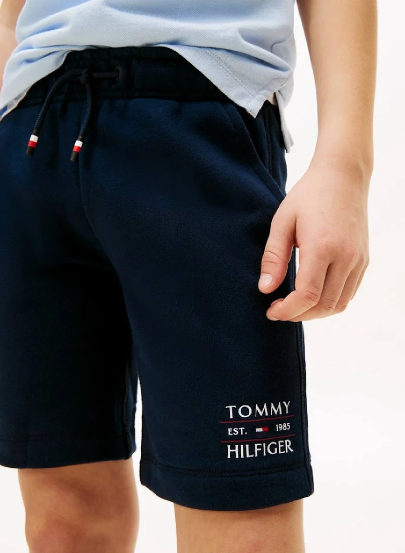 Tommy Hilfiger Dark Night Navy Logo Sweat Shorts for Men | Best Price UAE