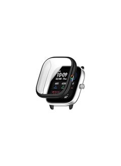 حافظة ELMO3EZZ متوافقة مع Amazfit GTS 4 Mini (ليست لـ GTS4) حافظة حماية شاشة شاملة للساعة غطاء ناعم من مادة TPU مقاوم للصدمات غطاء نحيف واقي ممتص للصدمات (أسود)
