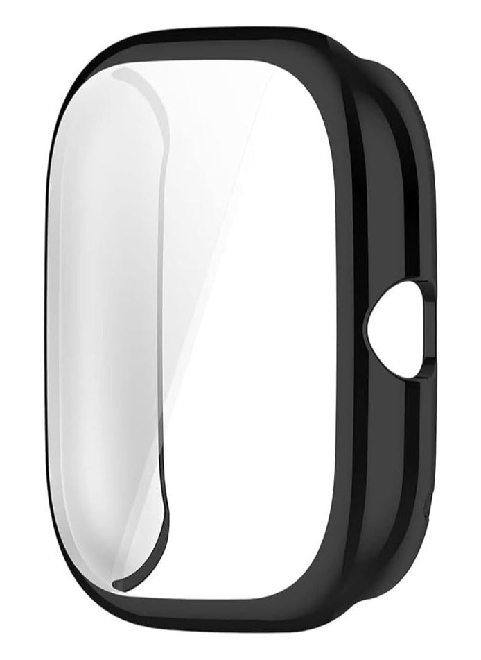 ماركة غير محددة - حافظة ELMO3EZZ متوافقة مع Amazfit GTS 4 Mini (ليست لـ GTS4) حافظة حماية شاشة شاملة للساعة غطاء ناعم من مادة TPU مقاوم للصدمات غطاء نحيف واقي ممتص للصدمات (أسود) - Image 1