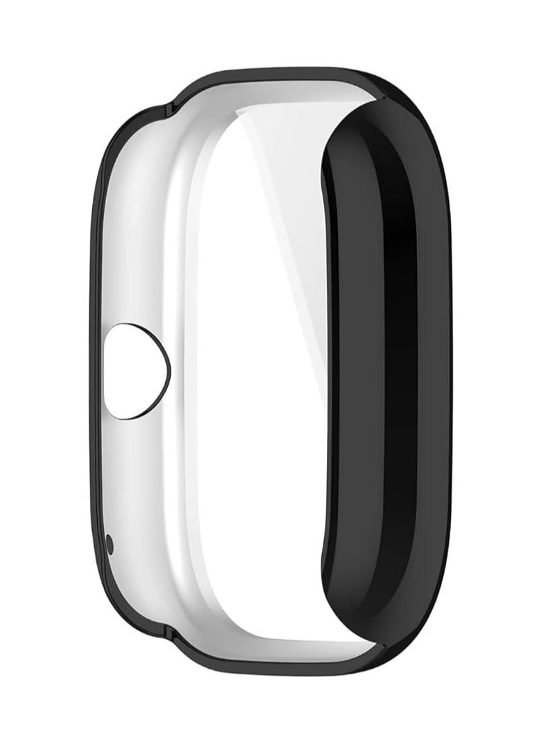 ماركة غير محددة - حافظة ELMO3EZZ متوافقة مع Amazfit GTS 4 Mini (ليست لـ GTS4) حافظة حماية شاشة شاملة للساعة غطاء ناعم من مادة TPU مقاوم للصدمات غطاء نحيف واقي ممتص للصدمات (أسود) - Image 1