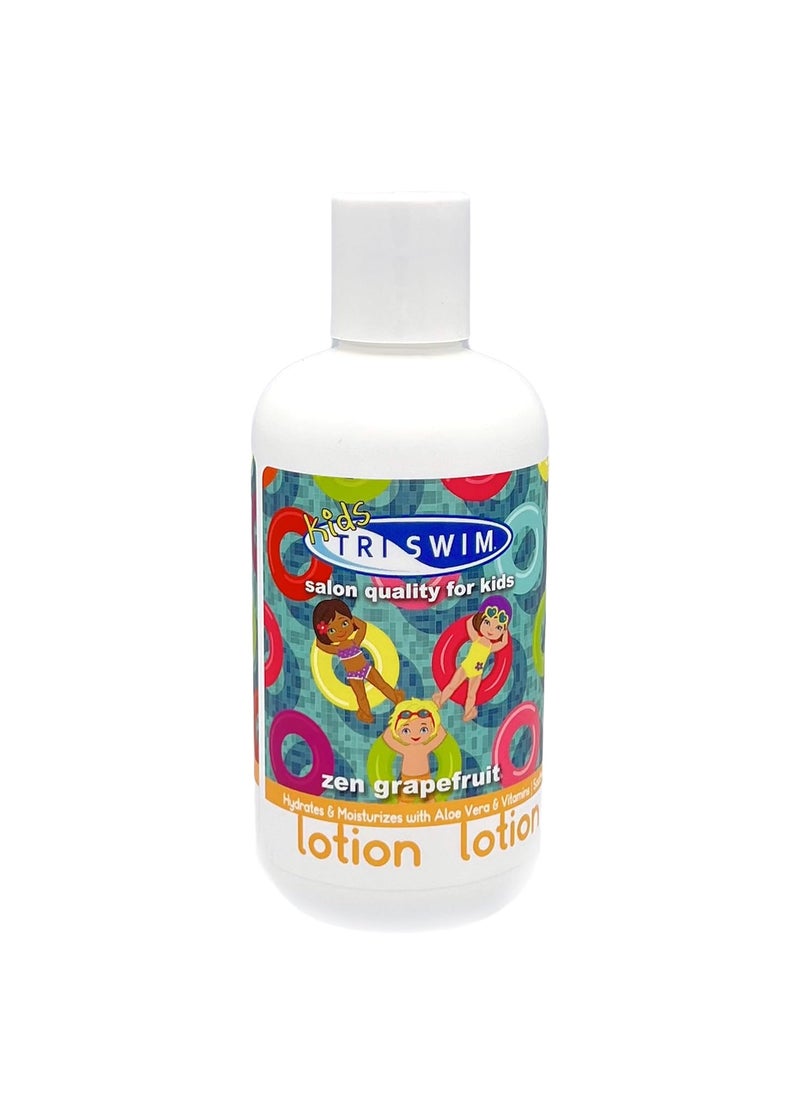 Triswim TRISWIM Kids Scented Body Lotion Skin Hydrating Moisturizer Chlorine Removal with Aloe Vera 