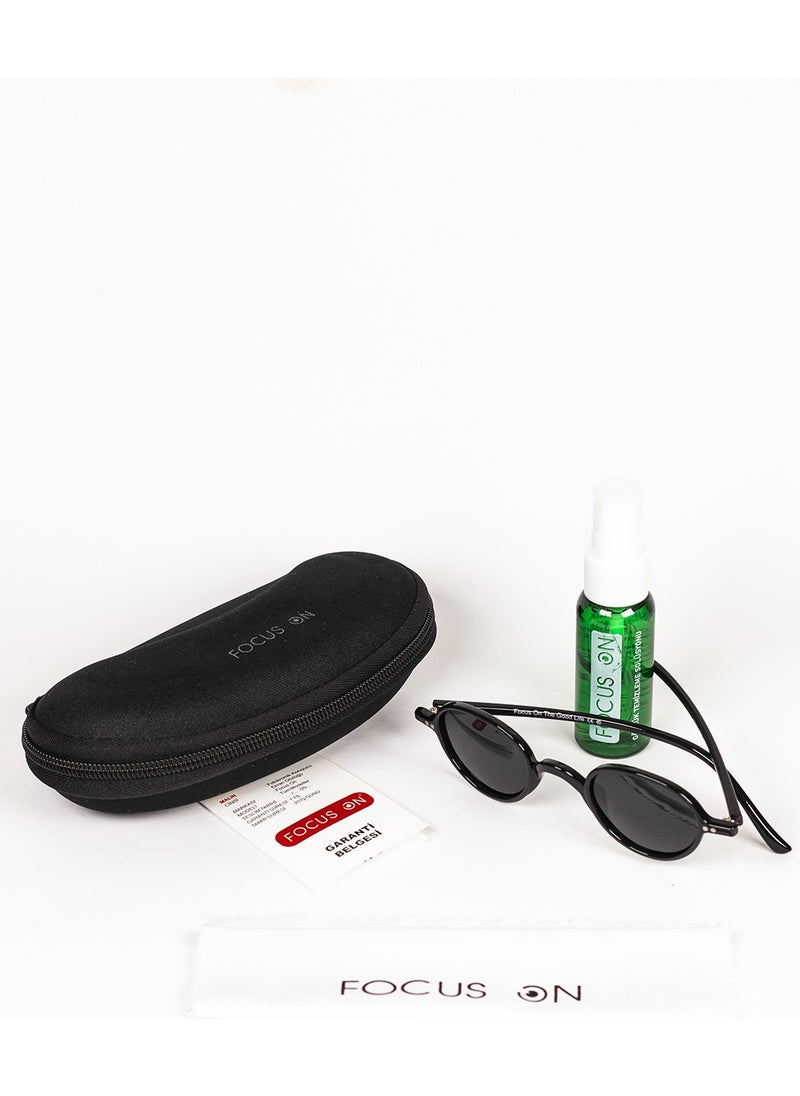 Focus On Gravity Black Retro Polarized Sunglasses  - Image 2