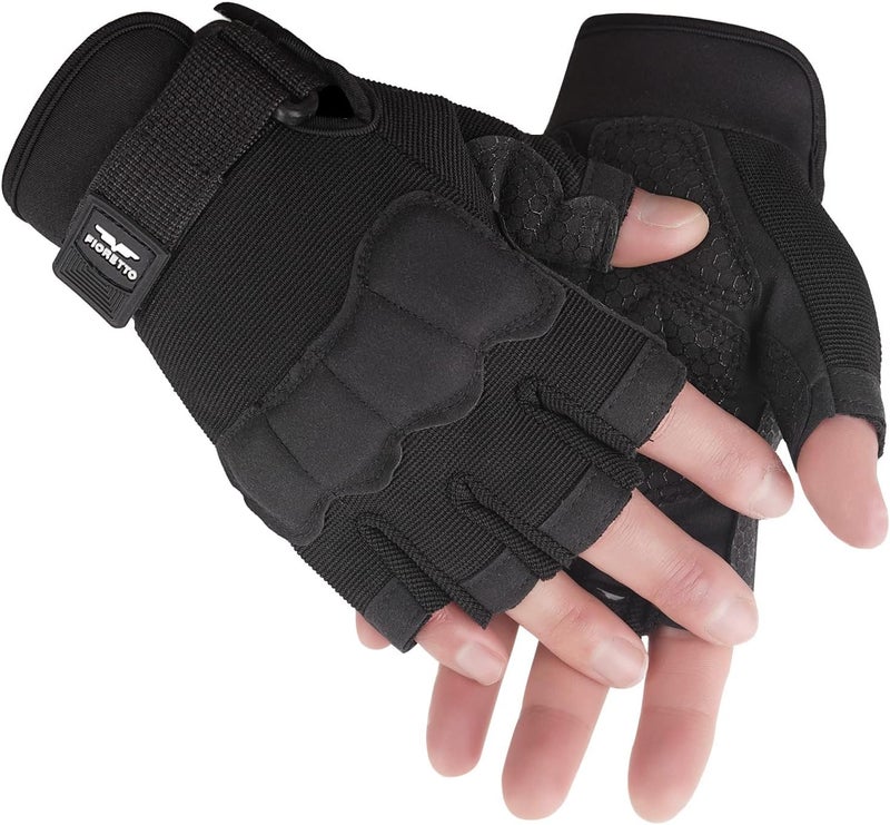 FIORETTO Fingerless Tactical Gloves for Outdoor Activities - Image 4