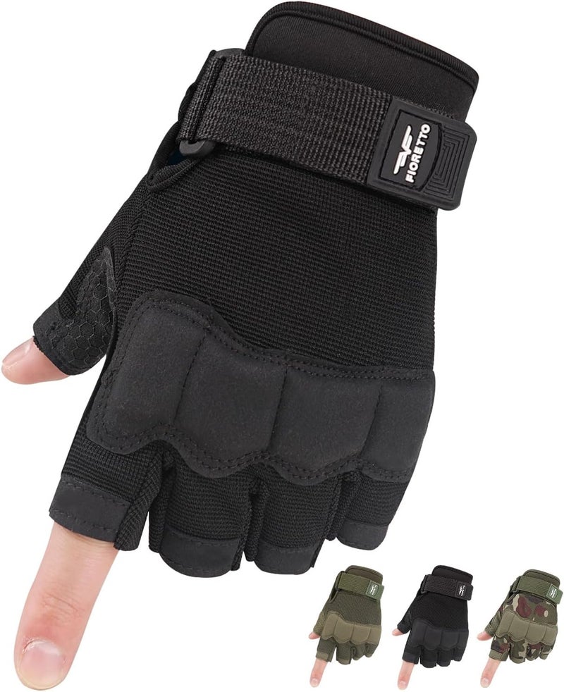 FIORETTO Fingerless Tactical Gloves for Outdoor Activities - Image 1
