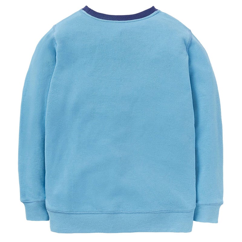 Bumeex Toddler Boy's Shark Sweatshirt Clothes, Long Sleeve Shirt Top Outfit Forest Blue Size 6 - Image 3