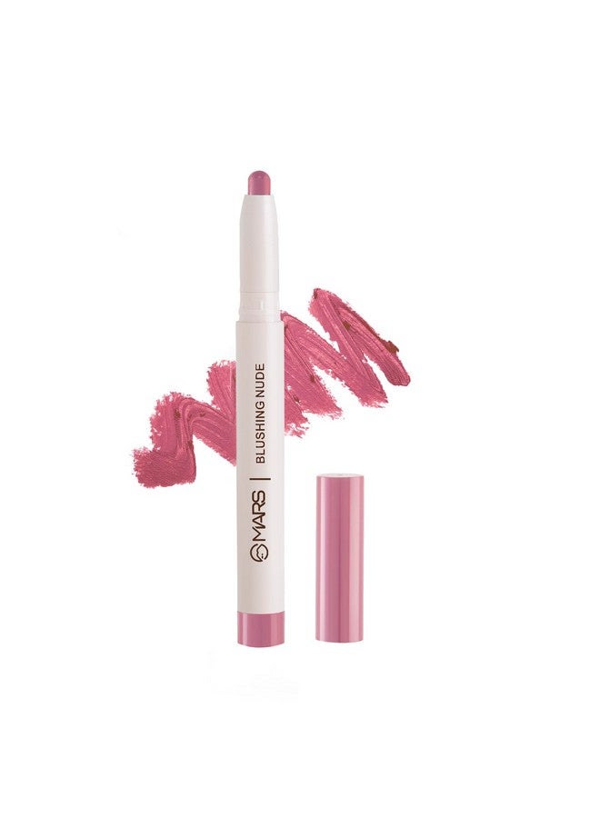 مارس قلم تحديد الشفاه القابل للسحب من MARS طويل الأمد | لمسة نهائية غير لامعة | أحمر شفاه مقاوم للتلطخ والتقبيل للنساء (1.3 جم) (06-BLUSHING-NUDE) - Image 1