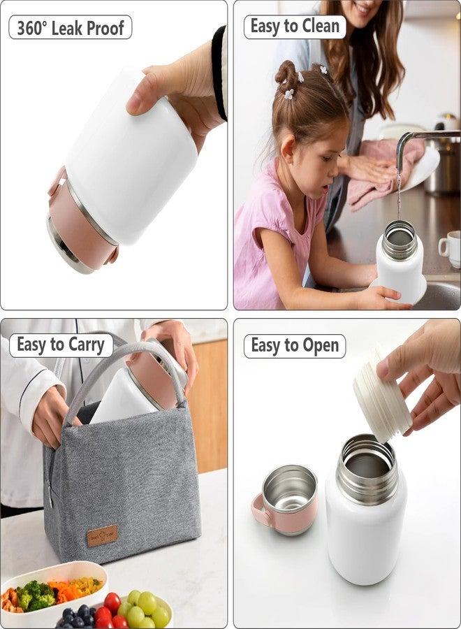 Zalaxt 28 oz Thermos for Hot Food,Soup Thermos,Food Thermos,Vacuum Insulated Food Jar with Folding Spoon,Stainless Steel,for Office,Outdoor - Image 5