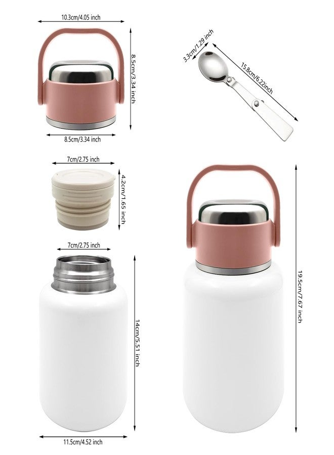 Zalaxt 28 oz Thermos for Hot Food,Soup Thermos,Food Thermos,Vacuum Insulated Food Jar with Folding Spoon,Stainless Steel,for Office,Outdoor - Image 2