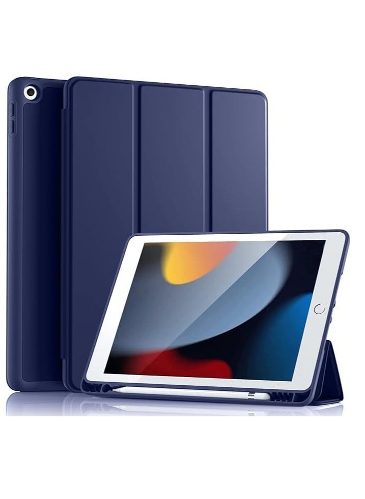 DUSALA iPad 9th 8th 7th Generation case 2021 2020 2019 iPad 10.2-Inch Case with Pencil Holder Sleep Wake Slim Soft TPU Back Smart Magnetic Stand Protective Cover Cases - Image 1