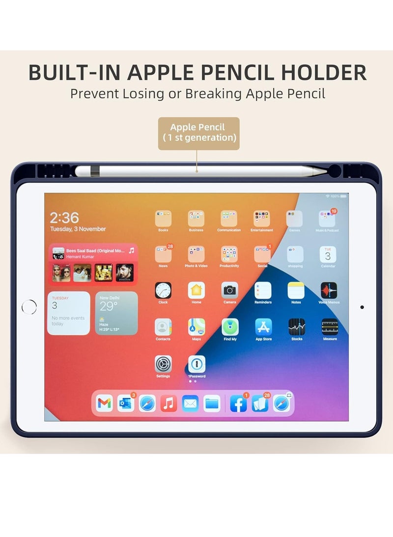 DUSALA iPad 9th 8th 7th Generation case 2021 2020 2019 iPad 10.2-Inch Case with Pencil Holder Sleep Wake Slim Soft TPU Back Smart Magnetic Stand Protective Cover Cases - Image 3