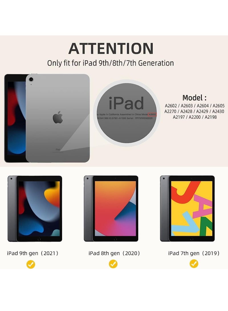 DUSALA iPad 9th 8th 7th Generation case 2021 2020 2019 iPad 10.2-Inch Case with Pencil Holder Sleep Wake Slim Soft TPU Back Smart Magnetic Stand Protective Cover Cases - Image 2