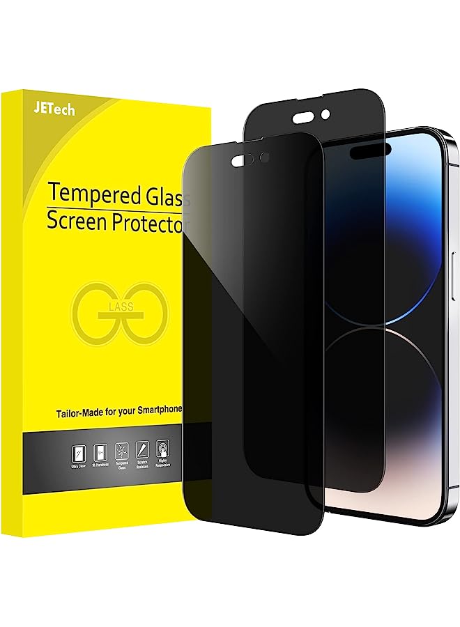 Jetech Privacy Screen Protector For Iphone 12/12 Pro 6.1-Inch, Anti Spy Tempered Glass Film, 2-Pack - Image 1
