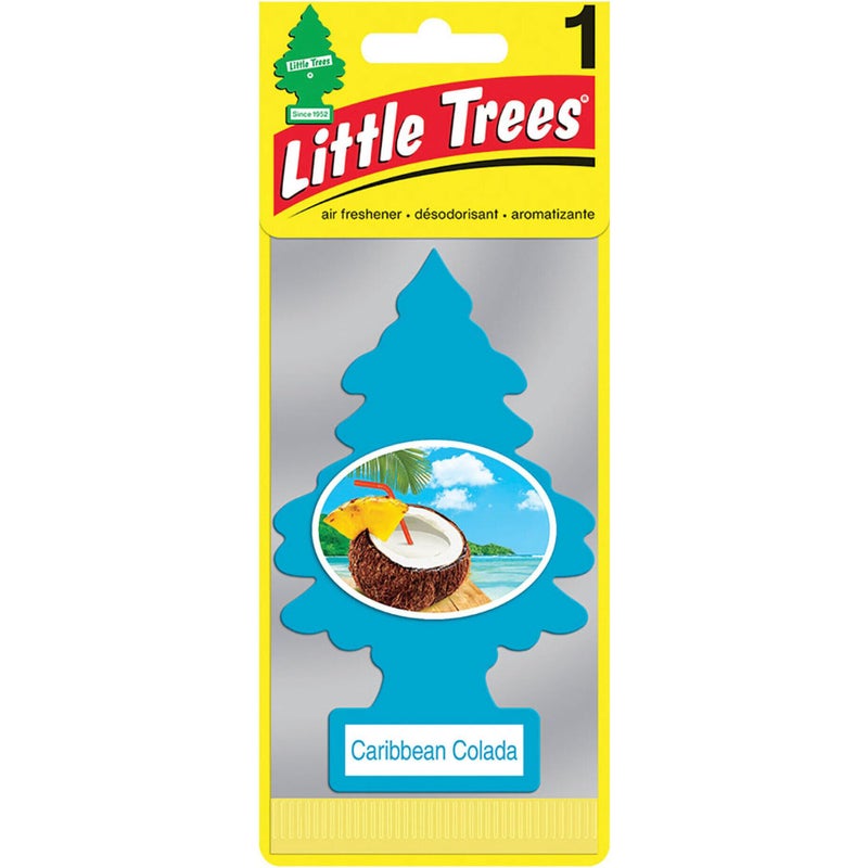 LITTLE TREES Car Air Freshener | Hanging Paper Tree for Home or Car | Caribbean Colada | 12 Pack - Image 2