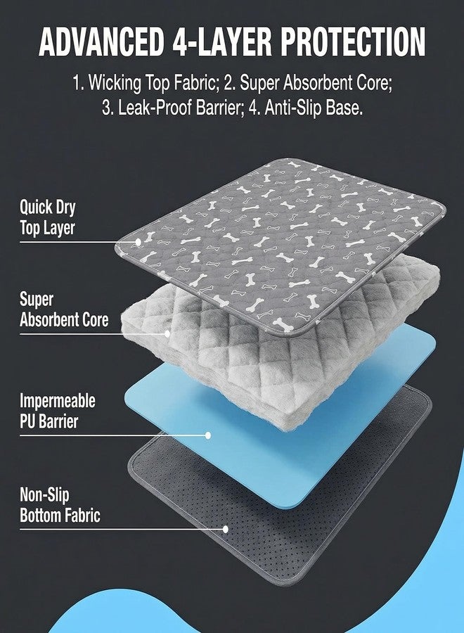 Puppy Pee Pads with Pheromones, Non-Slip Leakproof Dog Pee Mat , Washable Reusable Puppy Training Pads,Odor Resistant Absorbent Pad for Dogs and Cats (S: 15.7" × 23.6") - Image 3