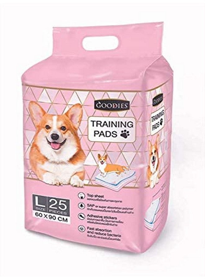 وسائد تدريب للكلاب فائقة الامتصاص، مقاس 60×90 سم (كبيرة، 25 قطعة)، وردية - Image 1
