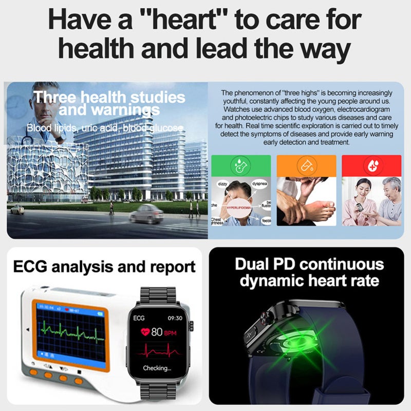 Smart Watch: 1.96-Inch High-Clear Screen, IP67 Waterproof - Multifunctional Health Monitoring Sports Watch for Men, Women, Daily Use And Sports Scenarios - Image 3