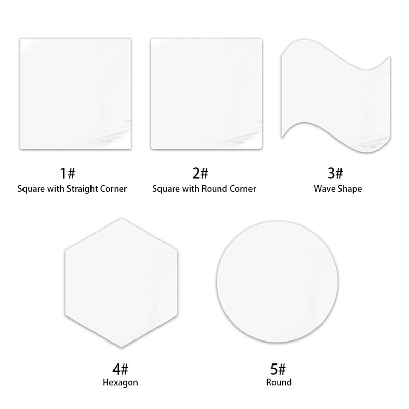 Decorative Wall Mirror: 173-150mm Hexagon Shape - Safe Shatterproof Plastic High Definition Reflective Surface for Home Living Room Bedroom Bathroom DIY Decor - Image 3
